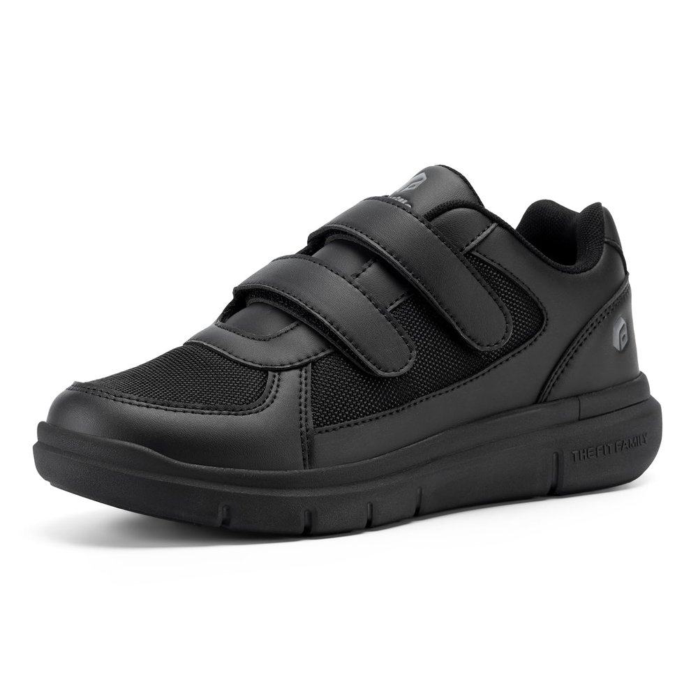 FitVille Diabetic Shoes for Men Extra Wide Width, Mens Diabetic Shoes for Neuropathy, Swollen Feet, Pain Relief with Adjustable Straps(Black, 10 EW)