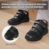 FitVille Diabetic Shoes for Men Extra Wide Width, Mens Diabetic Shoes for Neuropathy, Swollen Feet, Pain Relief with Adjustable Straps(Black, 10 EW) view 3