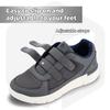 FitVille Diabetic Shoes for Men Extra Wide Width, Mens Diabetic Shoes for Neuropathy, Swollen Feet, Pain Relief with Adjustable Straps(Grey, 13 EW) view 2