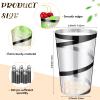 Bokon 100 Pcs 12 oz Rimmed Swirl Clear Plastic Cups with Rim Fancy Disposable Tumblers Cups Plastic Wine Glasses Elegant Wedding Tumblers for Party Holiday(Black Swirl) view 2