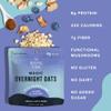 Mushroom Overnight Oats (6 Pack) Superfood Lions Mane Mushroom, Chia & Flax Seed - Organic Protein Oatmeal - High Fiber, Vegan, Gluten Free, Low Sugar - Easy Prep Plant Protein - Blueberry view 4