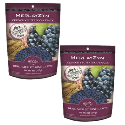 Wine RayZyn MerlayZyn Merlot Dried Wine Raisins Bag 8 oz (Pack of 2)