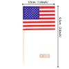 100 PCS American Flag Cupcake Toppers Mini 4th of July American Toothpick Flag Cupcake Picks Independence Day USA Patriotic Cake Decorations for American National Theme Birthday Party Supplies view 2