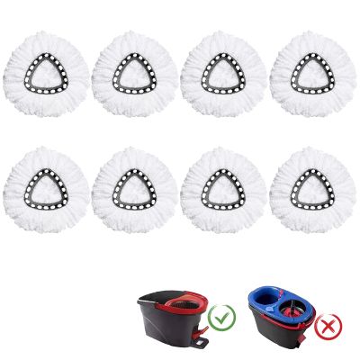 8 Pack Mop Heads Replacement Compatible with O-Ceda EasyWring Spin Mop, Microfiber Spin Mop Refill Easy Cleaning Mop Head Replacement for Floor Cleaning Deep Cleaning for Home Office