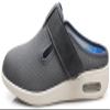 Womens Diabetic Shoes Wide Width Elderly Summer Walking Sandals Adjustable Strap Breathable Air Cushion Slippers for Plantar Fasciitis Bunions Swollen Feet (7.5, Deep Grey) view 2