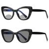helena cat eye Transition Photochromic Bifocal Reading Glasses for women Hyperopia Eyeglasses Women Presbyopic Sunglasses (black, 2.5, multiplier_x) view 1