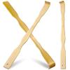 Healifty Wooden Massager Tool 3pcs Wood Back Scratcher Bamboo Back Scratchers Body Self-Massager Extended Backscratchers Shoe Horn for Self-Treatment Back Itching Relief Body Massage Tools view 1