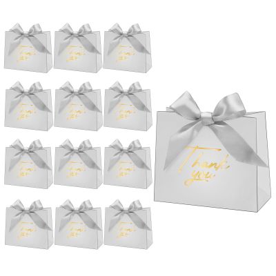 30 Pack Red Small Thank You Gift Bags, Mini Gift Bags Candy Bags Bulk with Pink Bow Ribbon for Christmas Baby Shower Birthday Wedding Party Favors Bridesmaid Celebration(4.6x 1.8x3.9 Inch,Silvery)