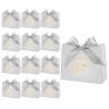 30 Pack Red Small Thank You Gift Bags, Mini Gift Bags Candy Bags Bulk with Pink Bow Ribbon for Christmas Baby Shower Birthday Wedding Party Favors Bridesmaid Celebration(4.6x 1.8x3.9 Inch,Silvery) view 1