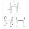 TemkIN Shower Chair for Inside Shower, Shower Seat with Backrest and Armrest, 5 Speed Adjustable Bath Chairs, Bathroom Bench Waterproof Anti Slip (Color : White, Size : 56 * 73~83cm) view 4