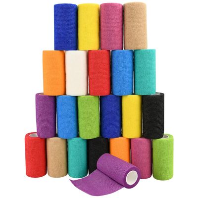 24pcs Self Adhesive Bandage Wraps, 4in 5 Yards, Multicolor