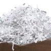 PAPER FAIR 1LB Metallic Silver Diamond White Crinkle Cut Paper Shred Filler w/Snowflake Confetti, Christmas Gift Wrap Packaging Strand, Craft Bedding Cushion, Birthday Box Basket view 1