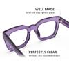 AQWANO Reading Glasses Women Square Computer Readers Stylish Designer Blue Light Block Anti Glare UV Ray Filter Eyeglasses, Purple 1.0 view 4