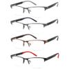 mrbobmslee 4 Pack Reading Glasses for Men, Blue Light Blocking Computer Readers, Anti UV Ray/Eye Strain/Glare, Metal Frame Eyeglasses with Pouches(150 Magnification Strength) view 1