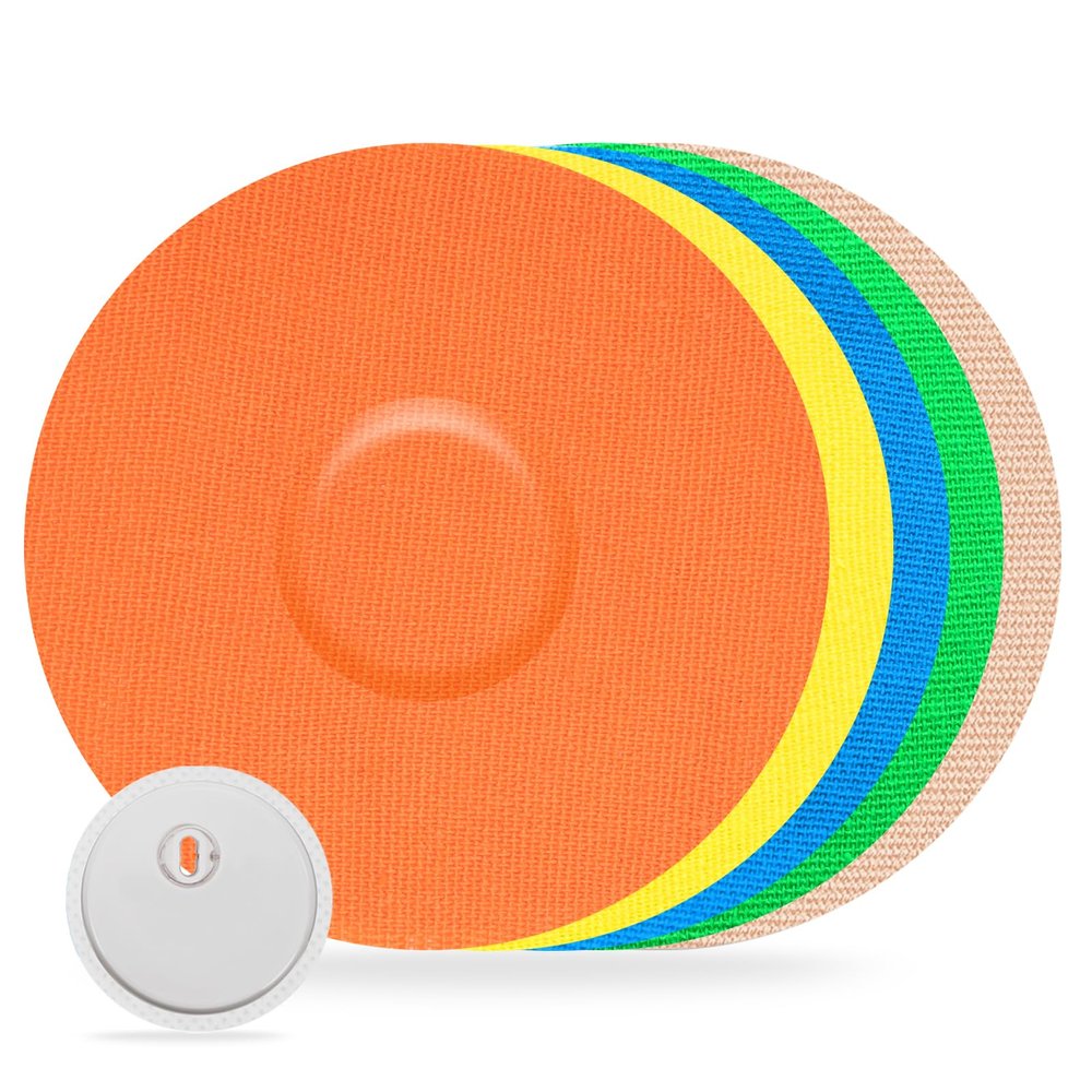 20Pack Libre 3 Sensor Covers Waterproof CGM Adhesive Patches for Libre3,Flexible & Breathable for 14 Days Tapes,Without Hole in The Center,Light Colors