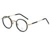 VENOAL Retro Round Reading Glasses Women Men, Blue Light Blocking Computer Flat Glasses, TR90 Anti Eye Strain/Glare Readers (Color : Black-Gold, Size : +250) view 1