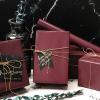 RUSPEPA Wine Red Wrapping Paper Solid Color- Mini Roll - for Christmas, Wedding, Birthday, Shower, Congrats, and Holiday - 17 Inches X 32.8 Feet view 2