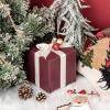 RUSPEPA Wine Red Wrapping Paper Solid Color- Mini Roll - for Christmas, Wedding, Birthday, Shower, Congrats, and Holiday - 17 Inches X 32.8 Feet view 3