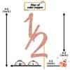 1/2 Half Birthday Cake Topper, Happy 6 Months Birthday Cake Decor, 1/2 Way To One, Baby's Half Year Birhtday Party Decorations Supplies, Rose Gold Glitter view 2