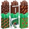 Aoriher 24 Pcs Football Party Favors Gift Bags with Tissue Paper, Sport Goodie Treats Bags Football Theme Candy Paper Bags for Birthday Party Supplies Kids Boys Girls view 1