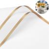 20 Sheet Gold Edge Flower Wrapping Paper, White Florist Bouquet DIY Craft Fresh Flower Bouquet Wrap Waterproof Floral Wrapping Gift Box Packaging Material Florist Supplies, 22.8*22.8 Inches view 1