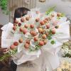 20 Sheet Gold Edge Flower Wrapping Paper, White Florist Bouquet DIY Craft Fresh Flower Bouquet Wrap Waterproof Floral Wrapping Gift Box Packaging Material Florist Supplies, 22.8*22.8 Inches view 3