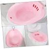 Sitz Bath for Hemorrhoids Sitz Bath for Toilet Seat Postpartum Care Soaking Basin Soak Pan Wash Basin Deeper Bowl Fits Universal Toilet Pink view 3