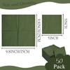 50 Pieces 3-ply Green Napkin Disposable Cocktail Napkins Beverage Napkins Dessert Napkins Paper Napkins for Wedding Birthday Party Paper Dinner Napkins view 2