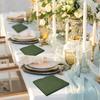 50 Pieces 3-ply Green Napkin Disposable Cocktail Napkins Beverage Napkins Dessert Napkins Paper Napkins for Wedding Birthday Party Paper Dinner Napkins view 3