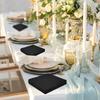 50 Pieces 3-ply Black Napkin Cocktail Napkins Beverage Napkins Dessert Napkins Disposable Paper Napkins for Wedding Birthday Party Paper Dinner Napkins view 3