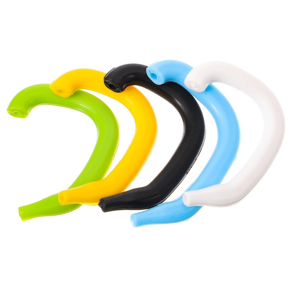 LALAFINA 5pcs Silicone Ear Protectors for Masks Ear Saver Hooks Colors Comfortable and Wear-Resistant