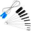 11pcs Long Pipe Cleaner Set, Flexible Drain Brush, Flexible Long Drain Brush Extra Long Flexible Tube Cleaning Brush Fridge Cleaning Tool for Cleaning Pipes, Keyboards, and Hard to Reach Areas view 1