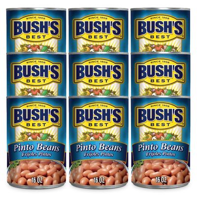 Bush's Best Pinto Beans, 16 Ounce (Pack of 9)