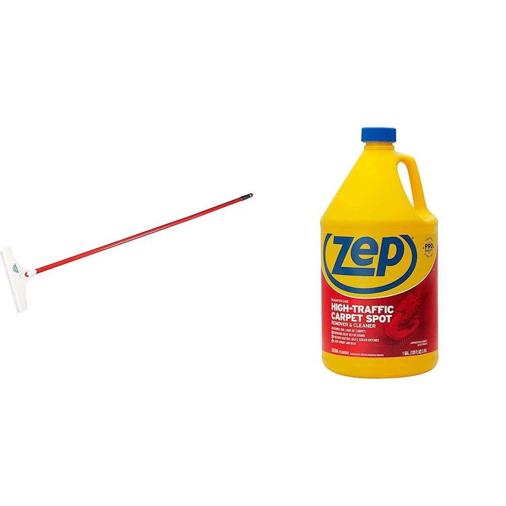 ROBERTS 70-127-3 Carpet Rake & Groomer and Zep High Traffic Carpet Cleaner (1 Gallon)