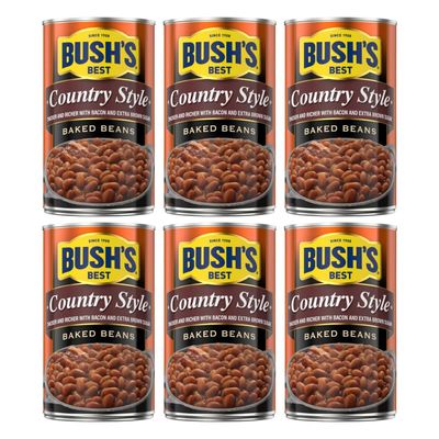 BUSH'S BEST Canned Country Style Baked Beans, 28Oz. (Pack of 6)