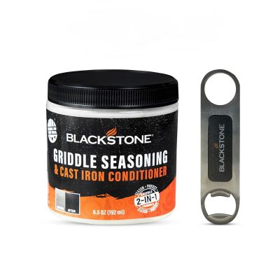 Blackstone 2-IN-1 Griddle & Cast Iron Seasoning Conditioner 6.5 OZ Effective Seasoning Rub Formula  Food Safe  Easy to Use Cleaner & Conditioner  With Satisfying Customers Travel Tissue
