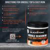 Blackstone 2-IN-1 Griddle & Cast Iron Seasoning Conditioner 6.5 OZ Effective Seasoning Rub Formula  Food Safe  Easy to Use Cleaner & Conditioner  With Satisfying Customers Travel Tissue view 4