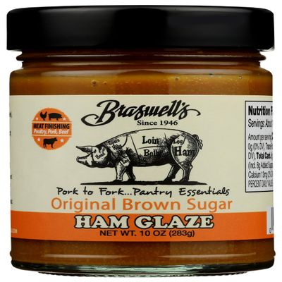 Braswell's Original Brown Sugar Ham Glaze, Poultry, Pork, Beef, 10 Ounce (Pack of 6)