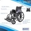 GAESCA 18 Inch Wide Lightweight Wheelchair for Adults, Swing-Back Flip-up Desk-Length Arms, Removable Footrests, 250 Lbs Weight Capacity, Back Pocket, Steel Frame, Black view 3