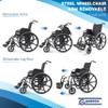 GAESCA 18 Inch Wide Lightweight Wheelchair for Adults, Swing-Back Flip-up Desk-Length Arms, Removable Footrests, 250 Lbs Weight Capacity, Back Pocket, Steel Frame, Black view 4