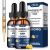 (2 Pack) Magnesium Glycinate, Citrate, Malate Liquid Drops-Triple Magnesium Complex Supplement 500mg with Ashwagandha, L-Theanine, Vitamin B6-Support Calm, Stress Relief, Sleep, Muscle-Lemon Flavor view 1