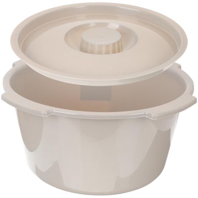 DOITOOL Commode Bucket with Lid Portable Replacement Pail for Adult Potty Chair Bedside Toilet Seat Accessory for Elderly Pregnant Women and Home Care 12.20X12.20X6.10 Inch