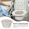 DOITOOL Commode Bucket with Lid Portable Replacement Pail for Adult Potty Chair Bedside Toilet Seat Accessory for Elderly Pregnant Women and Home Care 12.20X12.20X6.10 Inch view 3