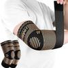 Copper Elbow Sleeve,Elbow Compression Sleeve, Elbow Brace For Tendonitis and Tennis Elbow,Golfers, Arthritis, Bursitis. Elbow Pain Relief,Weightlifting, Fit for Men & Women (Medium, Strap Style) view 1