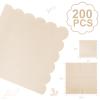 Fuutreo 200 Pcs Cocktail Napkin 2-ply Scalloped Edged Dessert Napkins Folded 5 x 5 Inches Disposable for Dinner Wedding Birthday Party Bridal Anniversary Reception Event(Cream) view 2