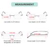 Eyekepper 3-Pack Rimless Metal Reading Glasses for Men - Rectangle Frameless Readers (Black/Blue/Gunmetal)+3.50 view 3