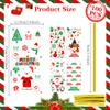 Christmas Treat Bags, 100 PCS Christmas Cellophane Treat Bags, Plastic Clear Xmas Candy Bag with 100 Pcs Twist Ties for Cookie Goodies Gift Present Wrap for Xmas Party Favor Supplies, 5.04x10.63 Inch view 2