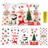 Christmas Cellophane Treat Bags, 100 Pack Christmas Candy Bags, 5.04x10.63 Inch Clear Plastic Xmas Treat Cookie Goodies Gift Present Snack Bag with 100 Pcs Twist Ties for Xmas Party Favor Supplies view 1
