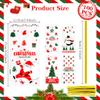 Christmas Cellophane Treat Bags, 100 Pack Christmas Candy Bags, 5.04x10.63 Inch Clear Plastic Xmas Treat Cookie Goodies Gift Present Snack Bag with 100 Pcs Twist Ties for Xmas Party Favor Supplies view 2
