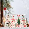Christmas Cellophane Treat Bags, 100 Pack Christmas Candy Bags, 5.04x10.63 Inch Clear Plastic Xmas Treat Cookie Goodies Gift Present Snack Bag with 100 Pcs Twist Ties for Xmas Party Favor Supplies view 3